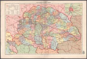1942 Magyarország politikai térképe, 1 : 2.500.000, M. Kir. Honvéd Térképészeti Intézet, 43x29 cm