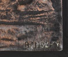 Bánszky Sándor (1888-1918): Vető és kaszáló férfi.2 db kisplasztika, fa lapon, jelzett, 21x13 cm, 39...