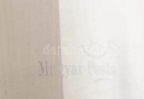 Fém pezsgőhűtő vödör, Magyar Posta emblémával, d: 22 cm, m: 19,5 cm, minimális kopottsággal