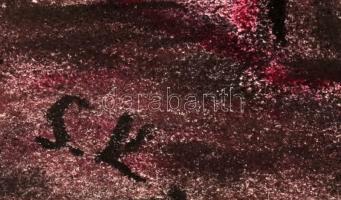 S.K: jelzéssel: Sétáló. Pasztell, papír, üvegezett fakeretben, 33×21 cm