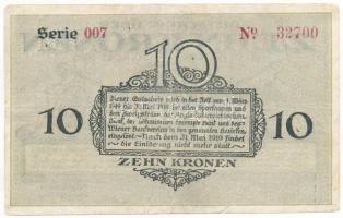 Csehszlovákia / Tetschen-Bodenbach 1918. 10K szükségpénz "007 32700" sorszámmal T:F szakad...