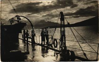 Első világháborús osztrák-magyar hadihajó fedélzete / K.u.K. Kriegsmarine / WWI Austro-Hungarian Navy battleship's deck. photo (EK)