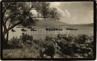 Kotor, Cattaro; első világháborús osztrák-magyar hajók lehorgonyozva / K.u.K. Kriegsmarine / WWI Austro-Hungarian Navy ships at the port. photo