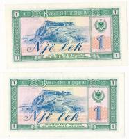 Albánia 1964. 1L (2x) sorszámkövetők "HI 855802 - HI 855803" T:XF
Albania 1964. 1 Lek (2x...
