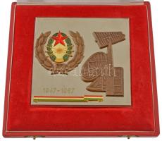 1973-1987. 3db-os emlékplakett tétel a Magyar Néphadsereg "MN2983" fedőszámú 3. önálló rád...