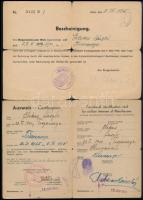 1945 Mauthauseni koncentrációs táborból szabadult magyar, tiszacsegei születésű személy, ideiglenes ...