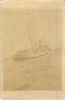 SMS TIROL osztrák-magyar haditengerészet kórházhajója aknára futás után / K.u.K. Kriegsmarine Spitalschiff / Austro-Hungarian Navy hospital ship after hitting a mine. photo (EK)