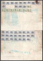 1946 Bp. Vármegyeháza épületében végzett bádogos és vízvezetékszerelési munkákról kiállított számla,...