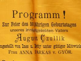 1897 soproni Czullik Ágost (1847-?), az oroszvári kertészet alapítójának és tulajdonosának, a Liecht...