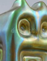 Zsolnay eozin mázas bagoly. Jelzett, egy kis mázsérüléssel, m: 16 cm