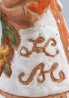 Kovács Margit (1902-1977): Kislány virággal. Festett kerámia, jelzett, hibátlan, m: 12 cm / Girl wit...