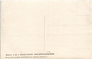 K.u.K. Kriegsmarine SMS Prinz Eugen Geschützeinsetzen / Osztrák-magyar haditengerészeti kikötő, fegy...