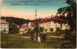 1914 Bártfa, Bártfafürdő, Bardejovské Kúpele, Bardiov, Bardejov; Meleg vasas fürdők. Somló Zoltán kiadása / spa, bath (EK)