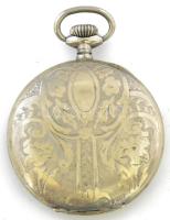 Jubidos 8 napos zsebóra, szép brüsszeli spirálrugós szerkezettel. Hibátlan festett zománc számlappal...