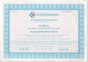 4db-os részvény tétel, benne Budapest 1991. "A Budapestlift Vállalat" névre szóló vagyonje...