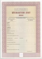 4db-os részvény tétel, benne Budapest 1991. "A Budapestlift Vállalat" névre szóló vagyonje...