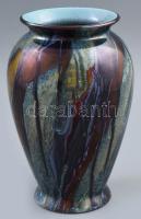 Német multicolor váza, jelzéssel, hibátlan, m: 18 cm