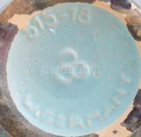 Német multicolor váza, jelzéssel, hibátlan, m: 18 cm