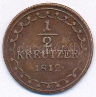 1812S 1/2kr Cu "I. Ferenc" Szomolnok T:VF patina, karc