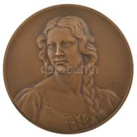 Berán Lajos (1883-1943) 1931."Budapesti emlék" kétoldalas bronz emlékérem modern utánverete (79mm) T:UNC