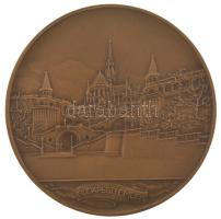 Berán Lajos (1883-1943) 1931."Budapesti emlék" kétoldalas bronz emlékérem modern utánveret...