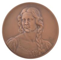 Berán Lajos (1883-1943) 1931."Budapesti emlék" kétoldalas bronz emlékérem modern utánverete (79mm) T:UNC