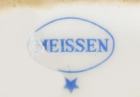 Meissen cigarettatartó, kis kopással, jelzéssel, m: 6 cm