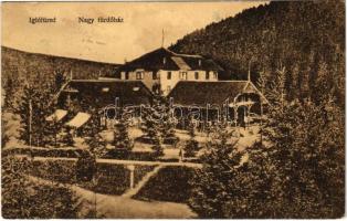 1922 Iglófüred, Spisská Nová Ves Kupele, Novovesské Kúpele; Nagy fürdőház. Stein Henrik kiadása / bathhouse