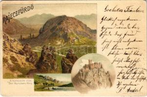 1898 (Vorläufer) Rajecfürdő, Rajecké Teplice; Kurucok útja / Der Kurutzen Weg. Chromolith. Ritter & Kloeden Art Nouveau litho (EK)