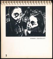 Buday György (1907-1990): 13 db fametszet jegyzetfüzetben. Klf. méretekben, (lapméret 12x11,5 cm)