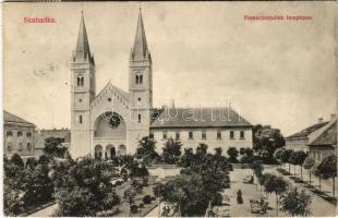 1917 Szabadka, Subotica; Ferencrendiek temploma. Víg Zsigm. Sándor kiadása / church (fl)