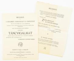 1907 Kecskemét, meghívó az ipartestület táncvigalmára 4 p