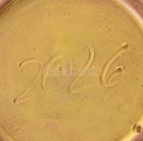 Retro iparművész tál, sorszámmal jelezve, minimális kopással, d: 20 cm