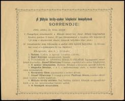 1902 A Mátyás király szobra leleplezésének országos ünnepélye Kolozsvárt. Névre-szóló belépő-jegy és...