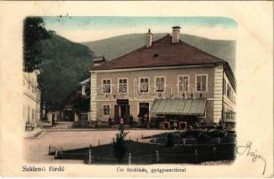 1906 Szklenófürdő, Sklené Teplice; Úri fürdőház gyógyszertárral / spa, bath, pharmacy (fa)