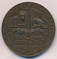 Olaszország / Trieszt 1938. "Auxilium in adversis / Riunione Adriatica di Sicurta Trieste"...