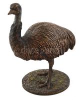 Franz Xaver Bergmann (1861-1936): Emu. Hidegen festett bronz, 1900 körül, jelzett, m: 15,5 cm / Wiener bronze, Franz Xaver Bergmann, signed