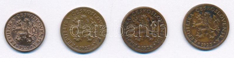 Csehszlovákia 1925-1927. 10h bronz (3xklf évszám) + 1931. 5h bronz T:AU,XF patina
Czechoslovakia 19...