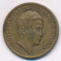 1930. "II. Ottó Magyarország örökös királya / Bizalmam az ősi erényben" kétoldalas bronz emlékérem (32mm) T:XF patina