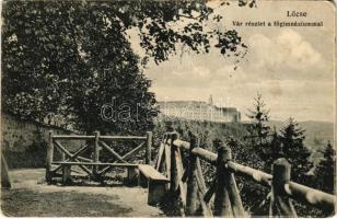 1907 Lőcse, Levoca; vár részlet a főgimnáziummal. Braun Fülöp kiadása / castle with school (EB)