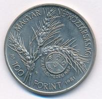 1981. 100Ft Ni "FAO I. - Világélelmezési nap" kapszulában T:BU Adamo EM66