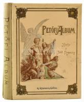 Petőfi-album. A Petőfi - Társaság megbízásából szerkesztették Bartók Lajos, Endrődi Sándor, és Szana Tamás. Bp., 1898, Athenaeum, 1 (címkép) t. + VI+2+263 p.+6 t. + 8 (facsimilék) t. Kiadói szecessziós aranyozott, festett, dombornyomásos, kaucsuktáblás félvászon díszkötésben, Gottermayer-kötés, festett lapszélekkel, foltos táblákkal, a hátsó tábla alsó sarkán kis sérüléssel, de ezeket leszámítva jó állapotban.