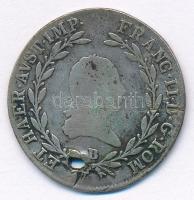 1806B 20kr Ag &quot;I. Ferenc&quot; T:F patina, ly. Unger III.: 1376.a, Huszár: 1967