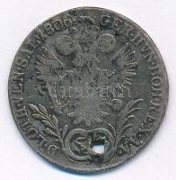 1806B 20kr Ag "I. Ferenc" T:F patina, ly. Unger III.: 1376.a, Huszár: 1967