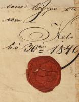1849.IX.30 Komáromi vár, bizonyítvány az ostrom végnapjaiból az 1848-49-es szabadságharcos, komáromi...