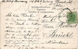 1908 Tivat, Teodod; Seljanovo, SMS LUSSIN osztrák-magyar haditengerészet torpedócirkálója / K.u.K. K...