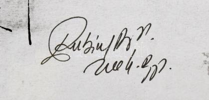 Rubint Ávrahám Péter (1958-): Városrészlet. Vegyes technika, papír, jelzett, üvegezett keretben. 41,...