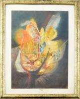 Héder Mária Gabriella (?-): Remény. Pasztell, tempera, ceruza, papír. Jelezve jobbra lent. Hátoldalá...