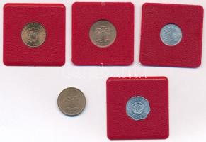 5xklf külföldi "FAO" érméből álló tétel (4db tanúsítvánnyal), benne: Dominikai Köztársaság...