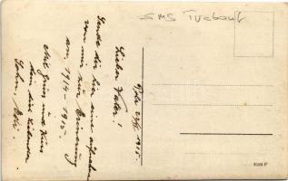 1915 SMS TRABANT az Osztrák-Magyar Monarchia Trabant-osztályú torpedóhajó (őrhajója) matrózai a fedé...